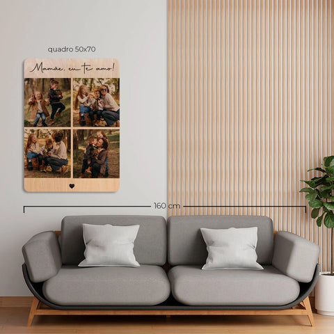 Quadro Personalizado - Dia das Mães - Mãe te amo!