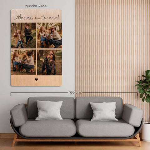 Quadro Personalizado - Dia das Mães - Mãe te amo!