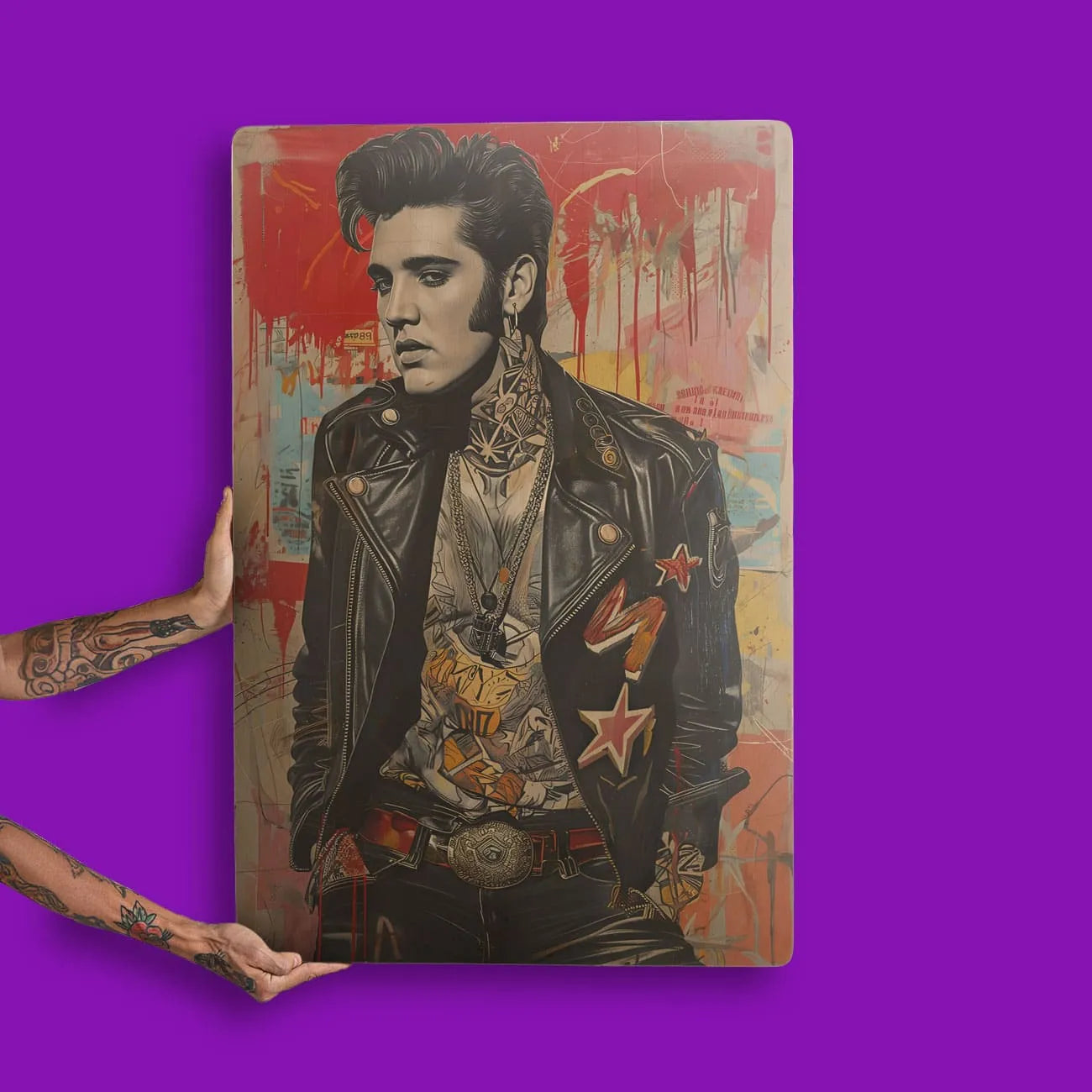 Quadro Decorativo - Elvis Presley Punk