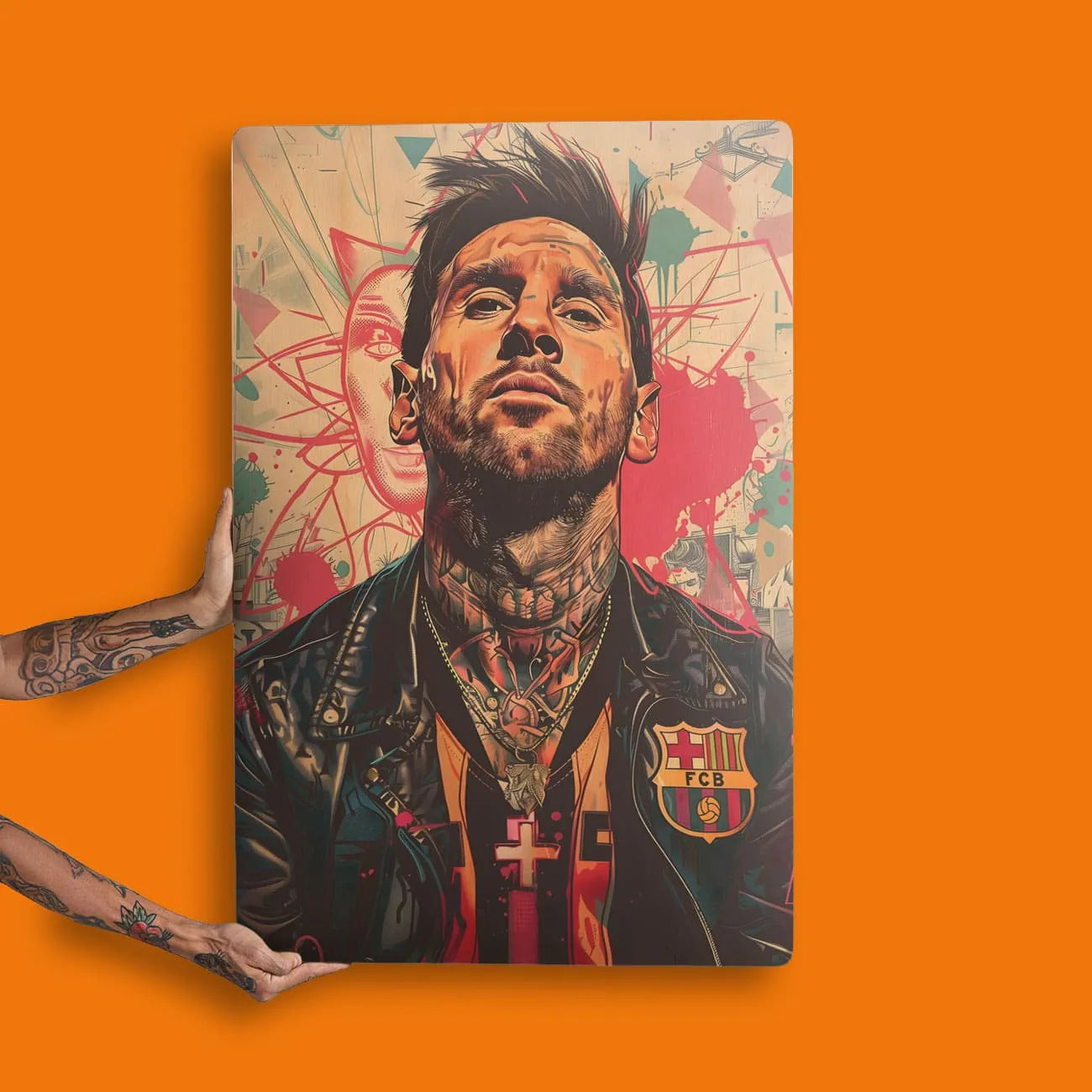 Quadro Decorativo - Lionel Messi Punk