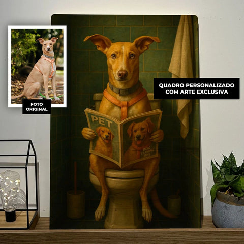 Quadro Personalizado - Seu Pet no Banheiro