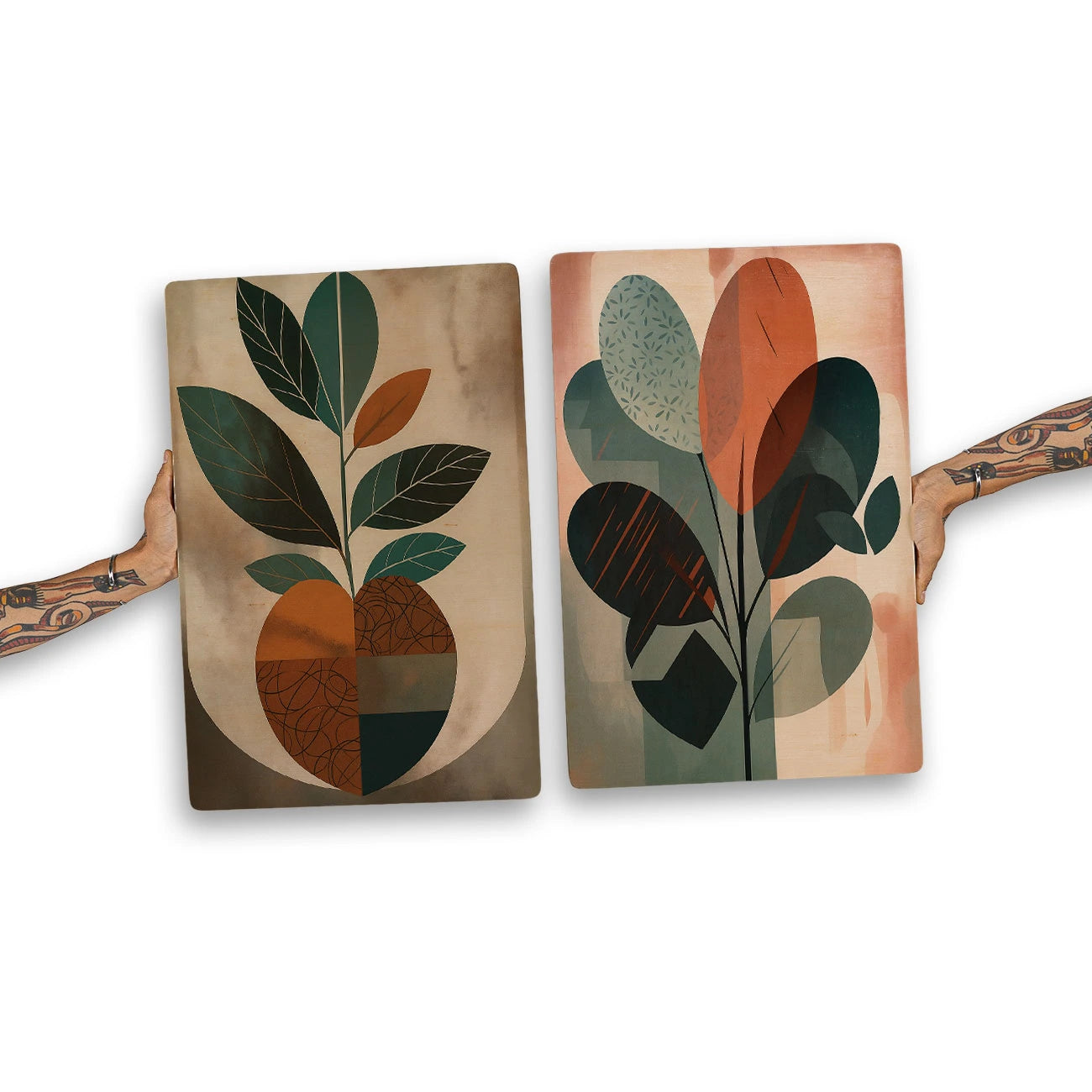 Quadro Decorativo - Folhagem Terracota