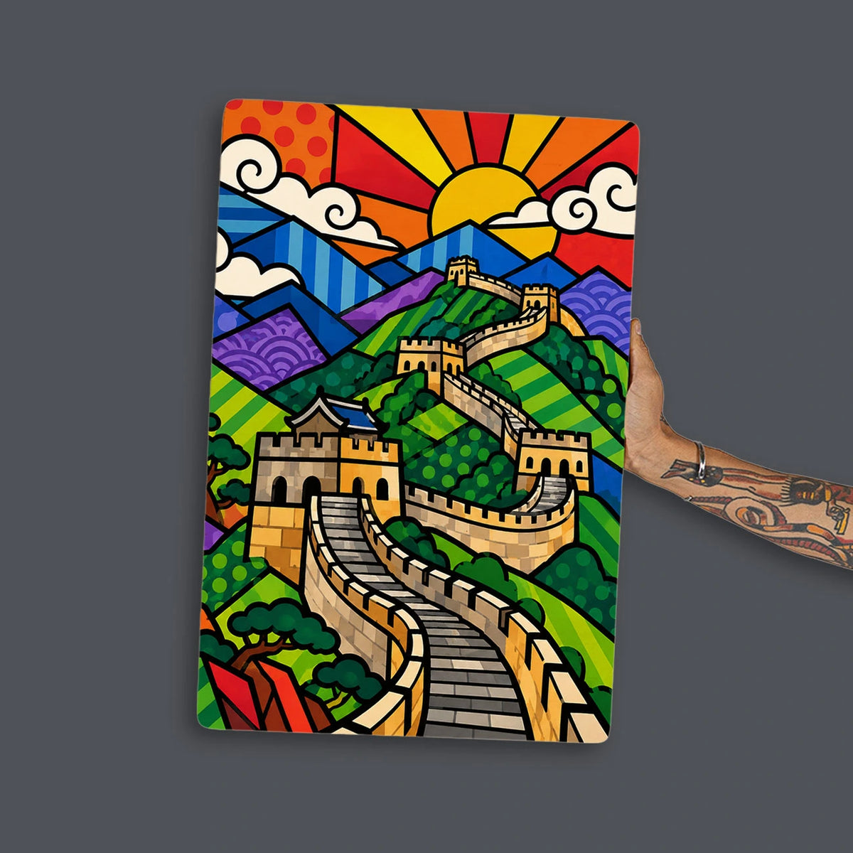 Quadro Decorativo - Muralha da China Cores