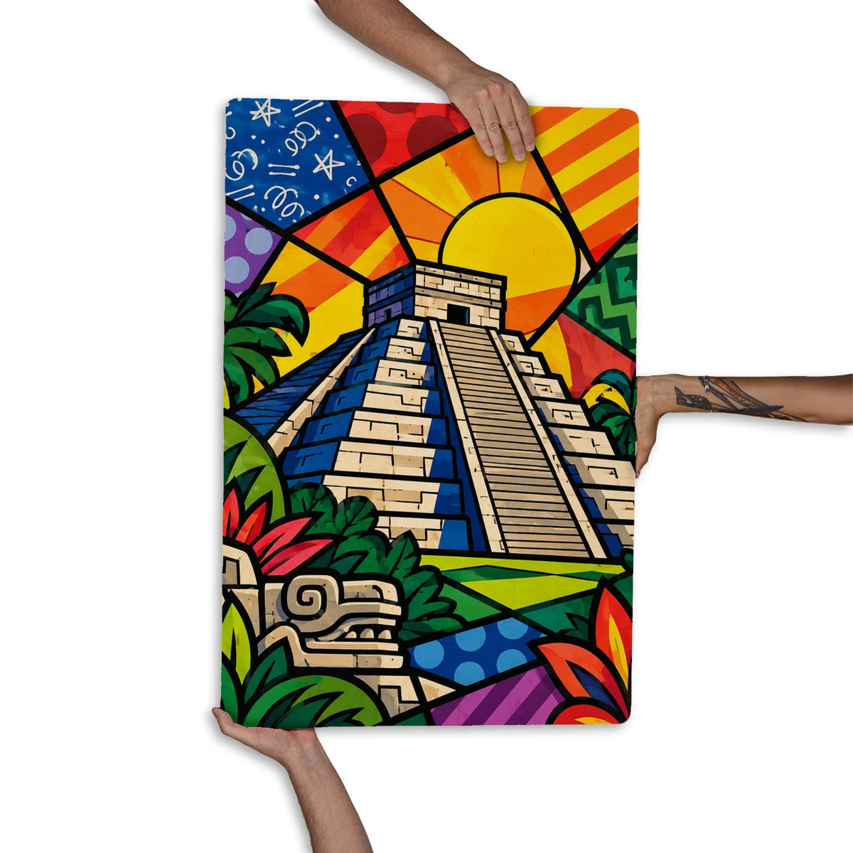 Quadro Decorativo  - Pirâmide de Chichén Itzá Cores