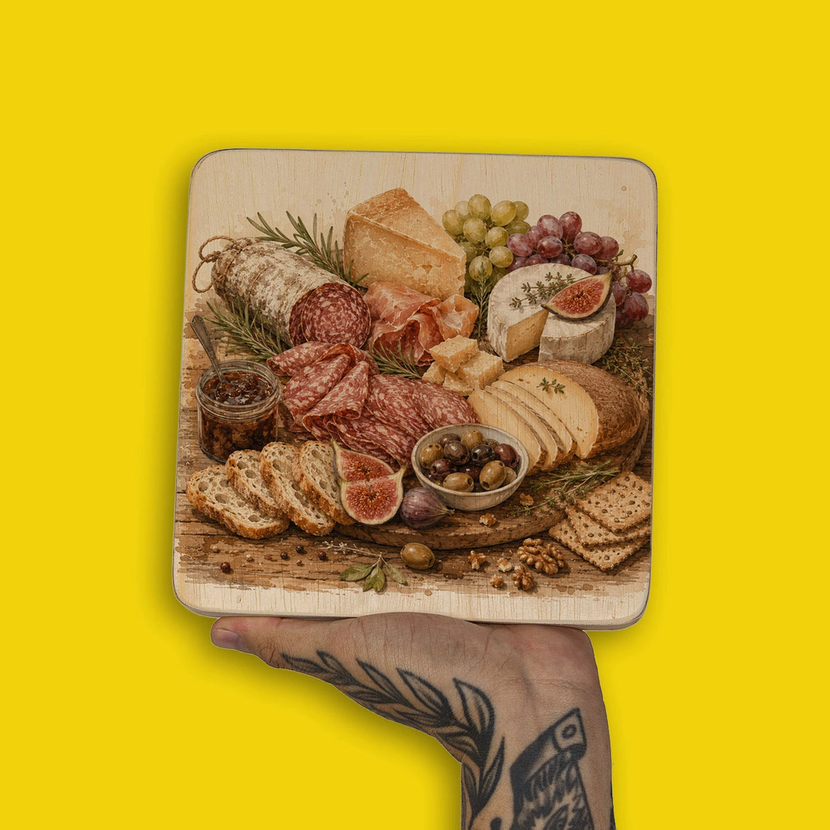 Quadro Decorativo  - Salames e Queijos