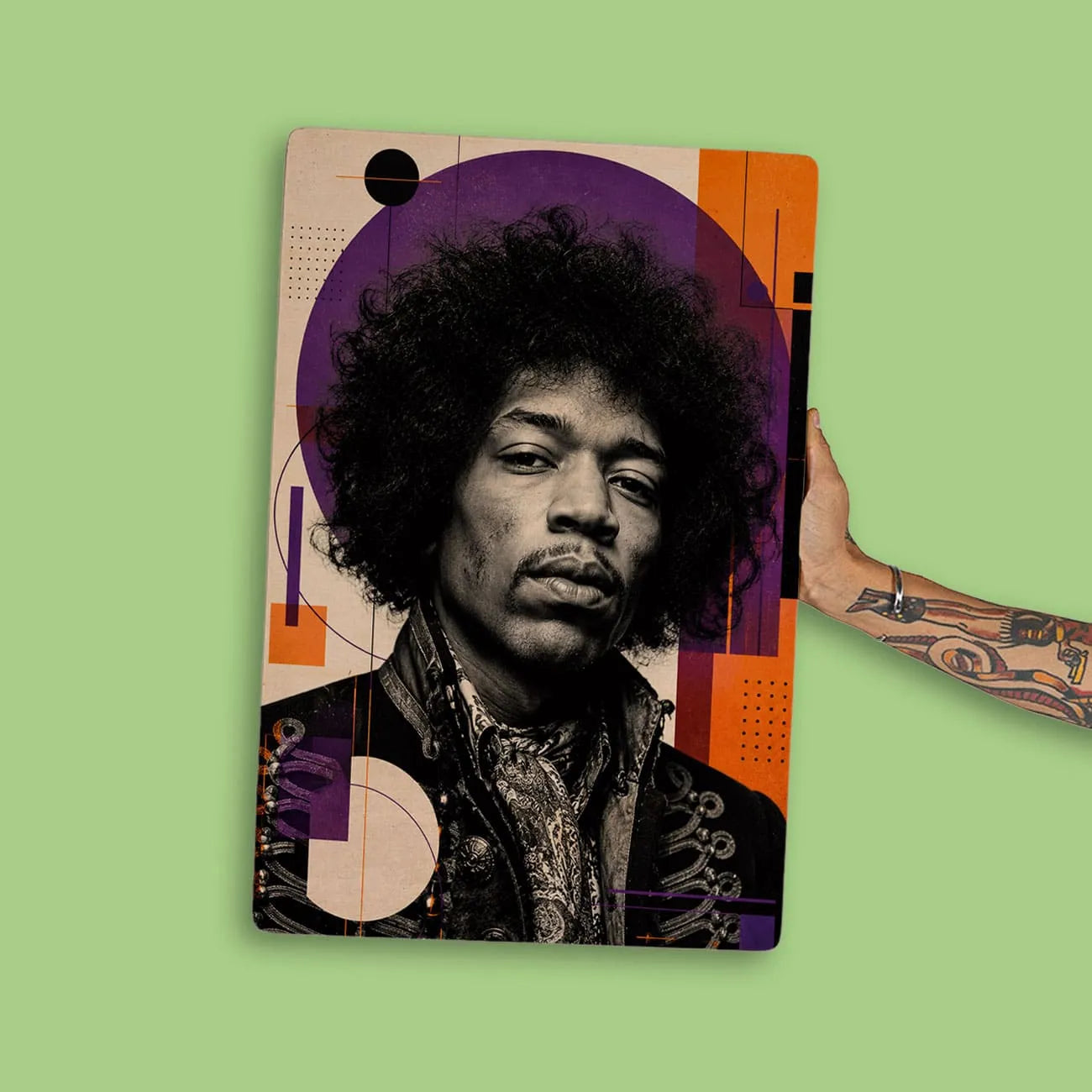 Quadro Decorativo - Jimi Hendrix Bauhaus