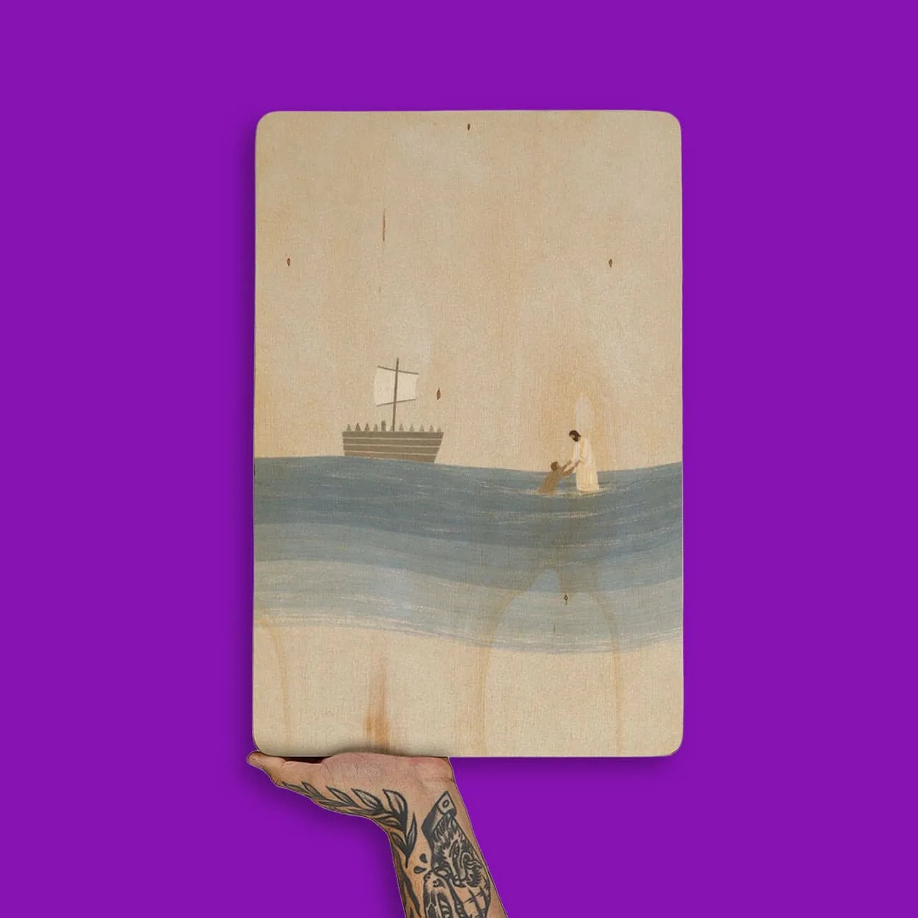 Quadro Decorativo - Jesus anda sobre as águas