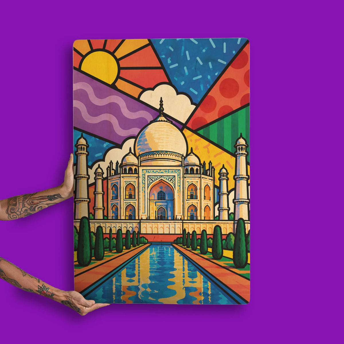 Quadro Decorativo  - Taj Mahal Cores