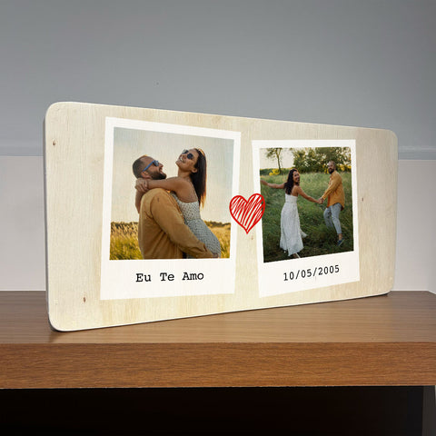 Quadro Decorativo Personalizado - Dia dos namorados Memória a Dois