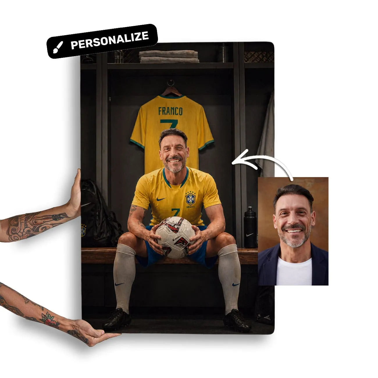 Quadro Personalizado - Você na Copa do Mundo