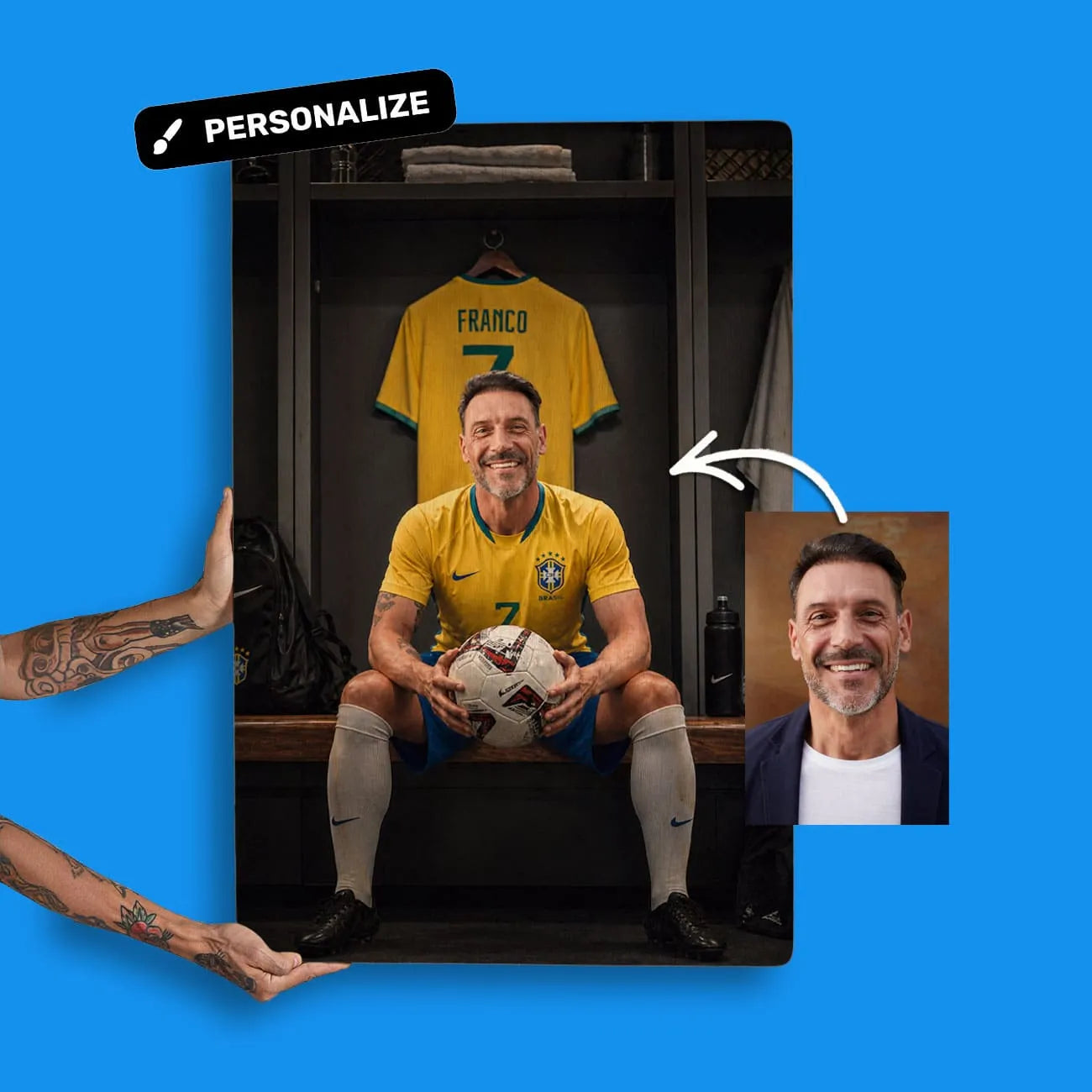 Quadro Personalizado - Você na Copa do Mundo