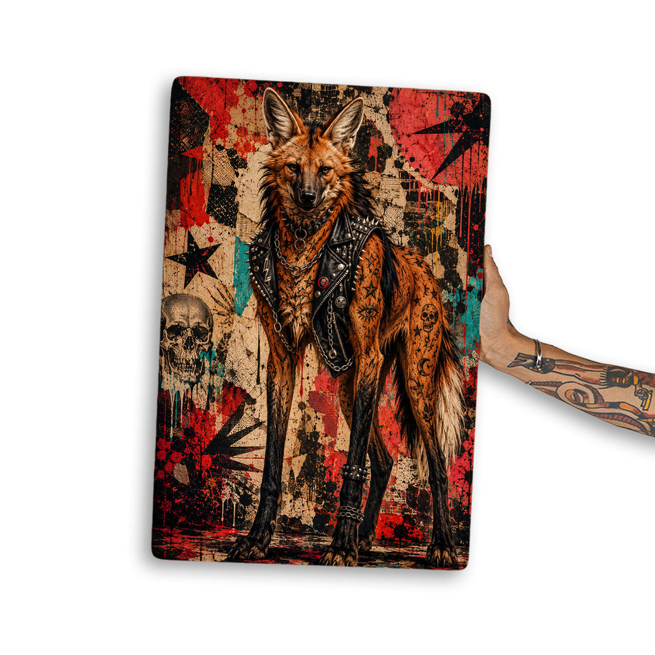 Quadro Decorativo - Lobo Guará Punk