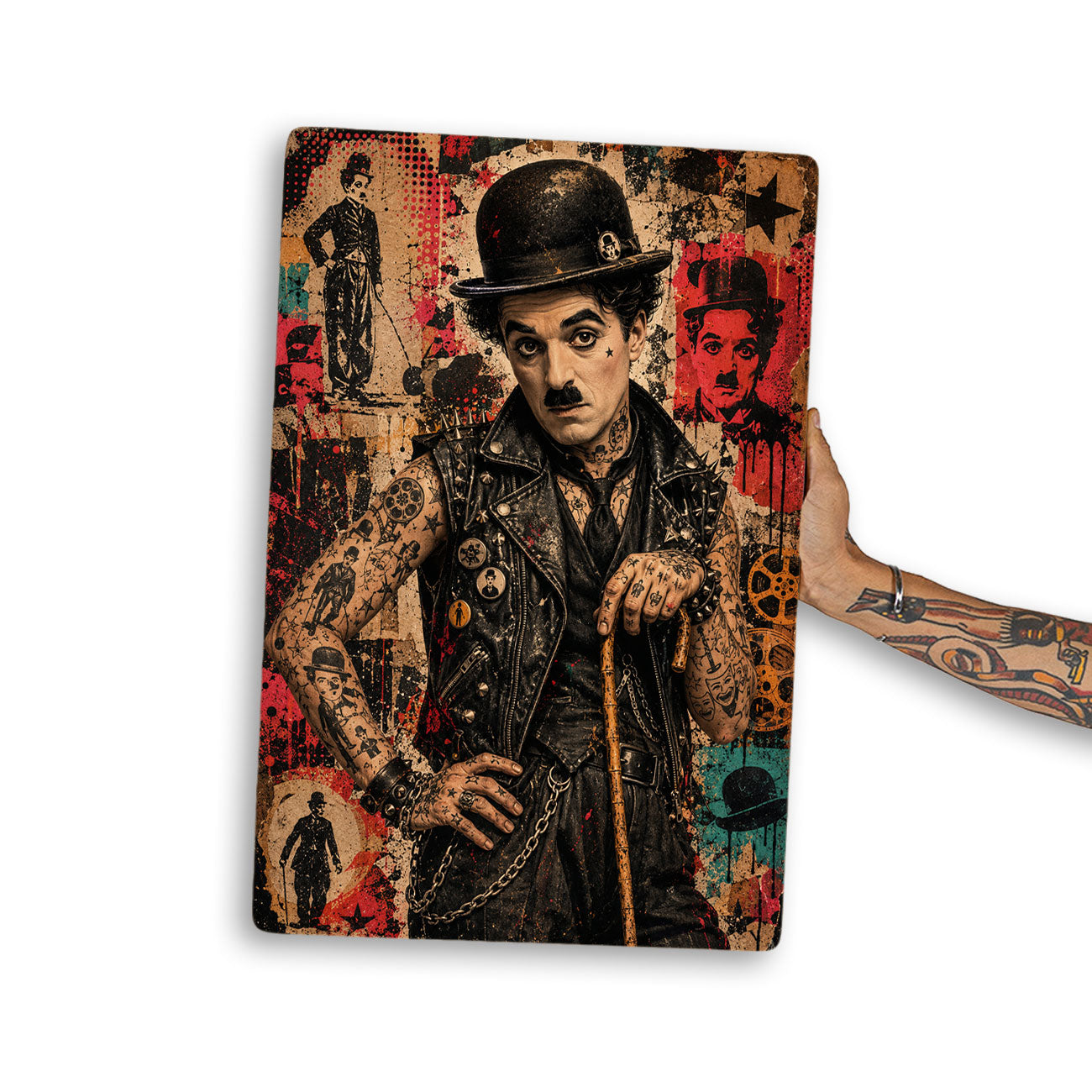 Quadro Decorativo - Charlie Chaplin Punk