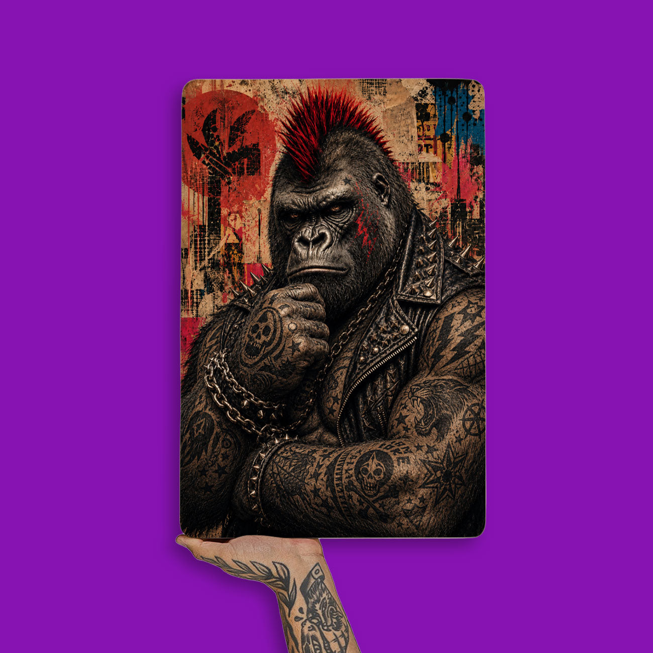 Quadro Decorativo - Gorila Punk