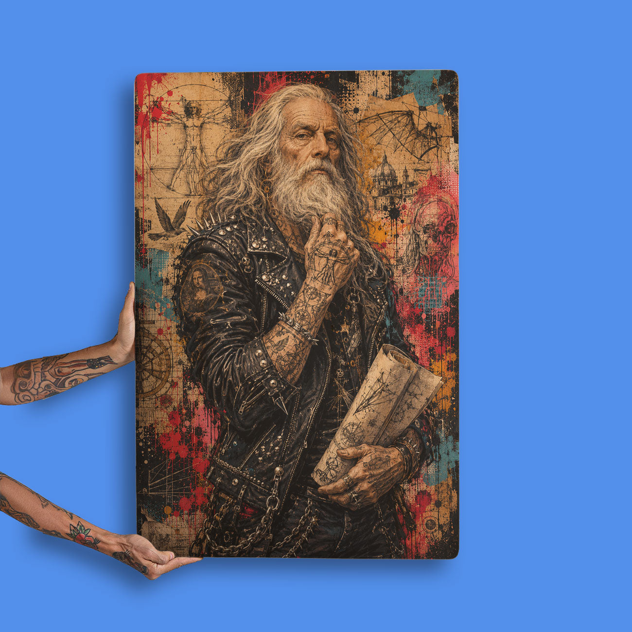Quadro Decorativo - Leonardo Da Vinci Punk