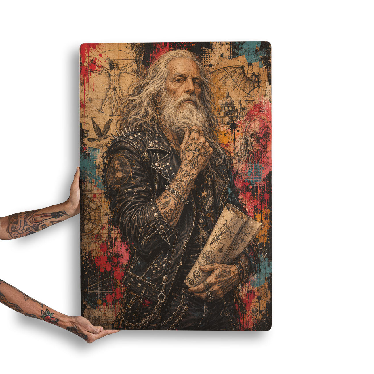Quadro Decorativo - Leonardo Da Vinci Punk