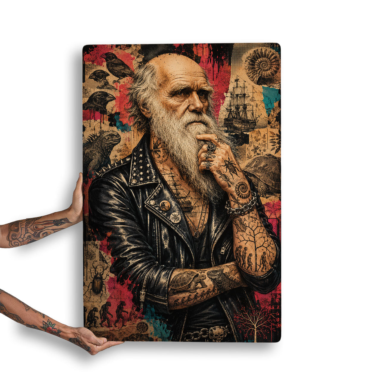Quadro Decorativo - Charles Darwin Punk