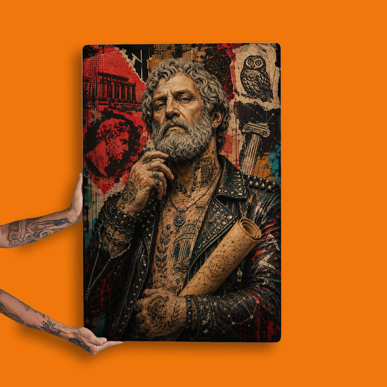 Quadro Decorativo - Aristóteles Punk