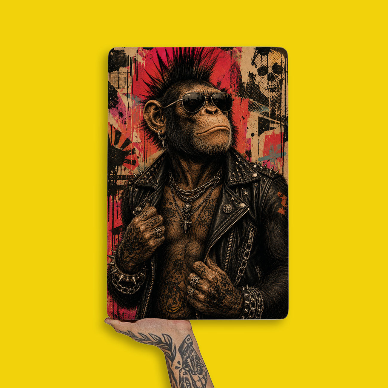 Quadro Decorativo - Macaco Punk