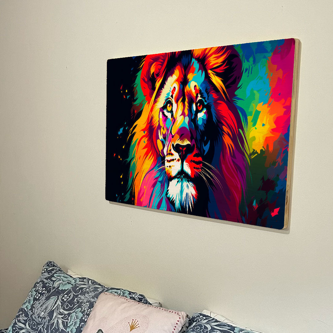 Quadro Decorativo - Leão Colors