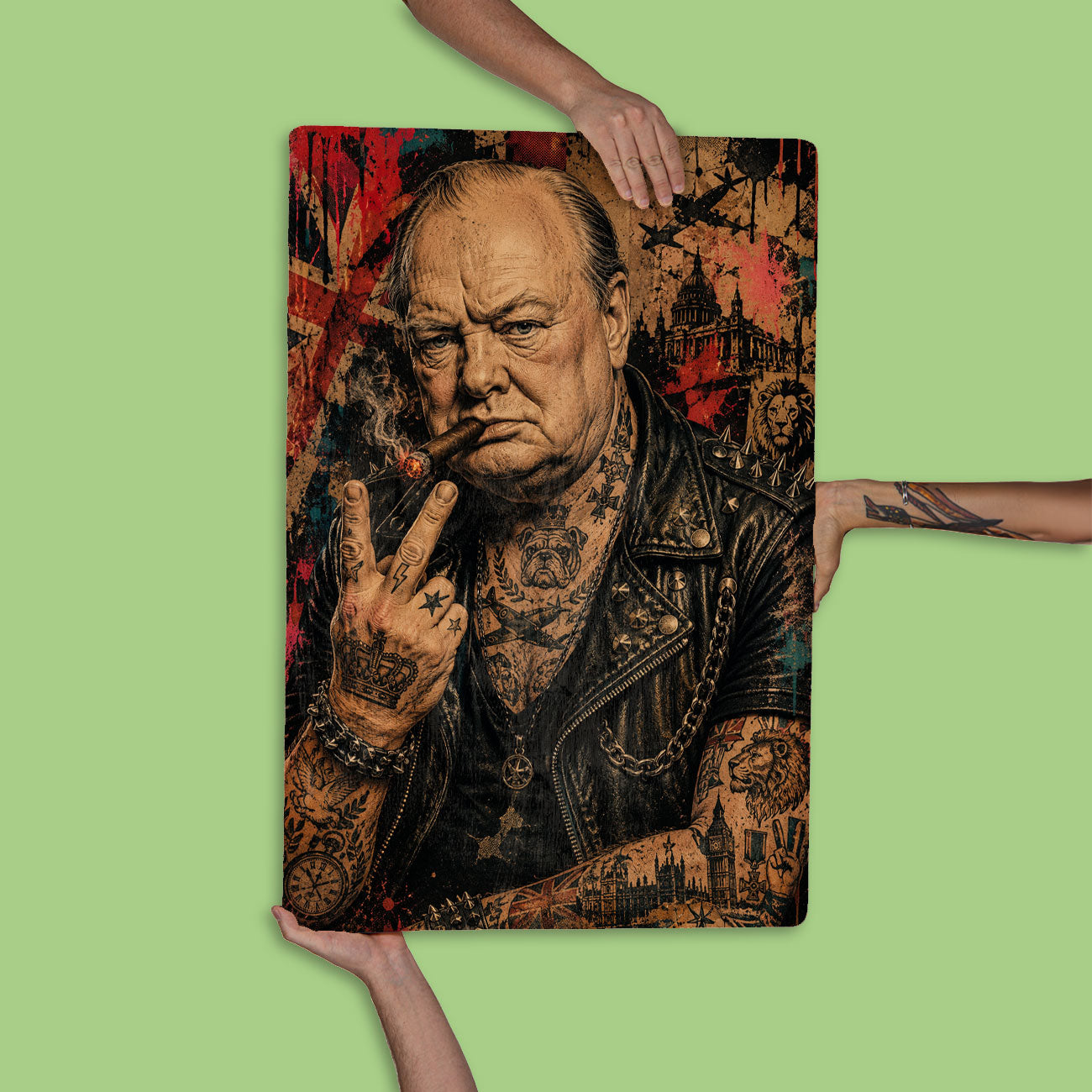 Quadro Decorativo - Winston Churchill Punk