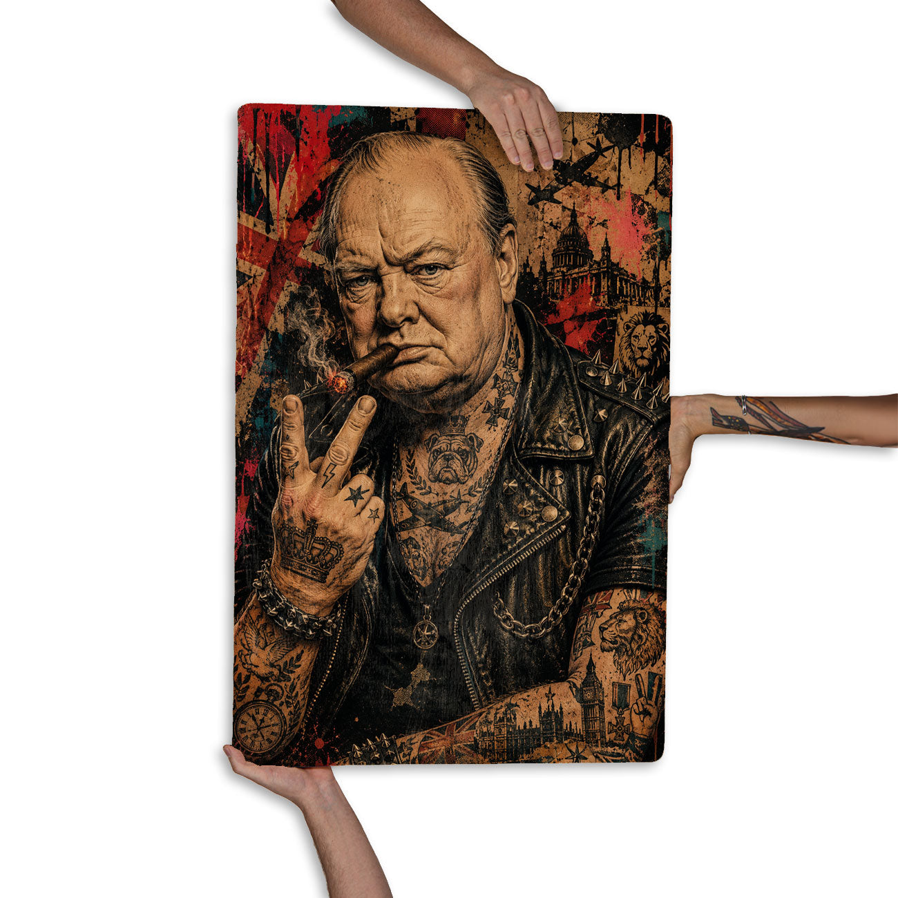Quadro Decorativo - Winston Churchill Punk