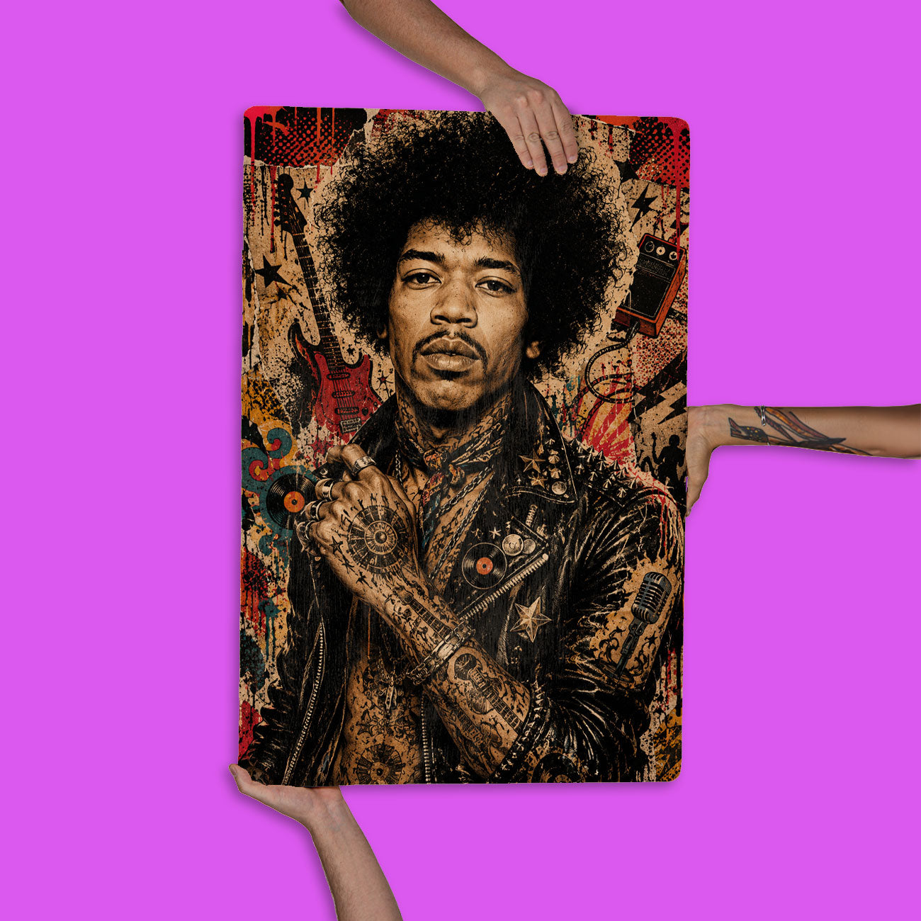 Quadro Decorativo - Jimi Hendrix Punk