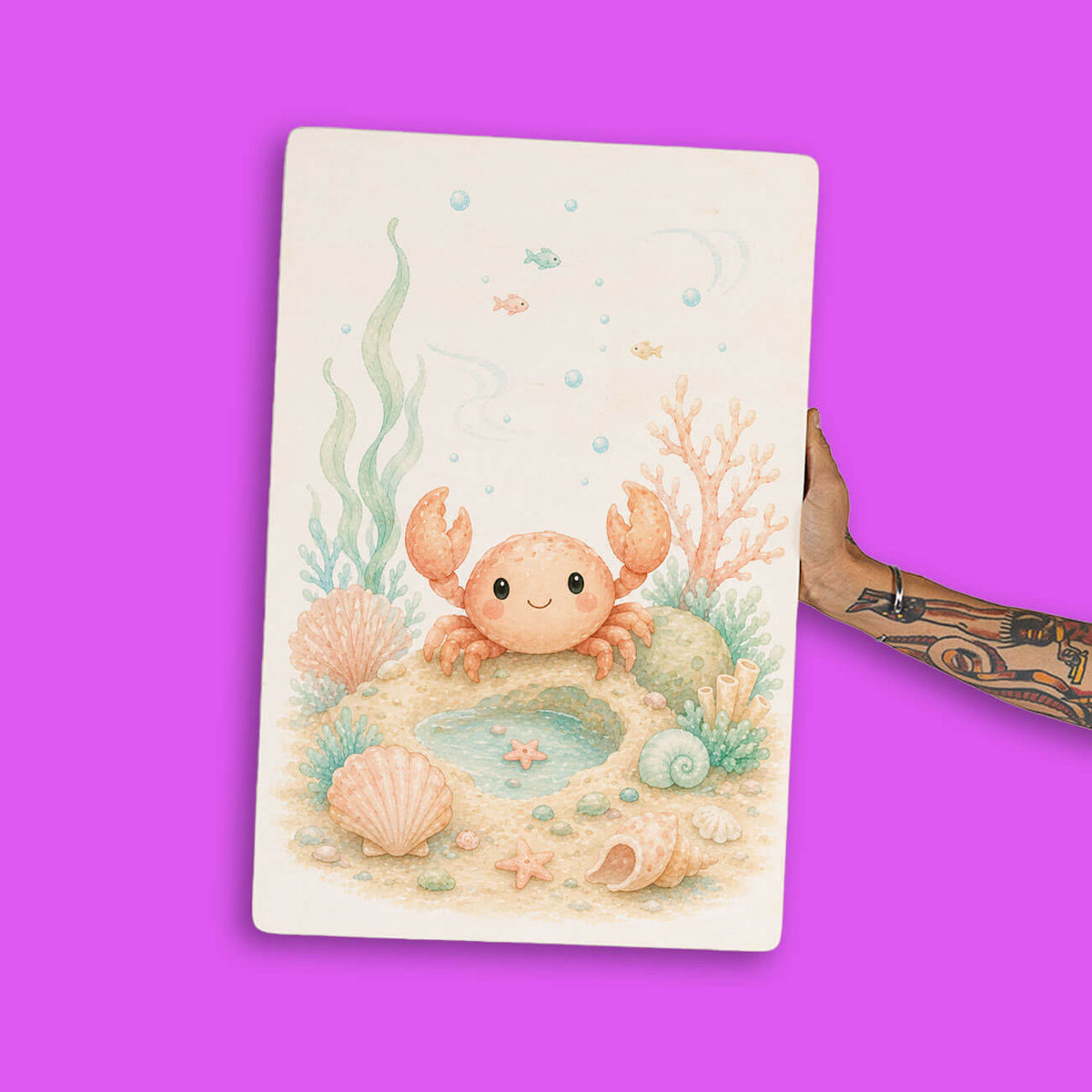 Quadro Decorativo  - Caranguejo Infantil