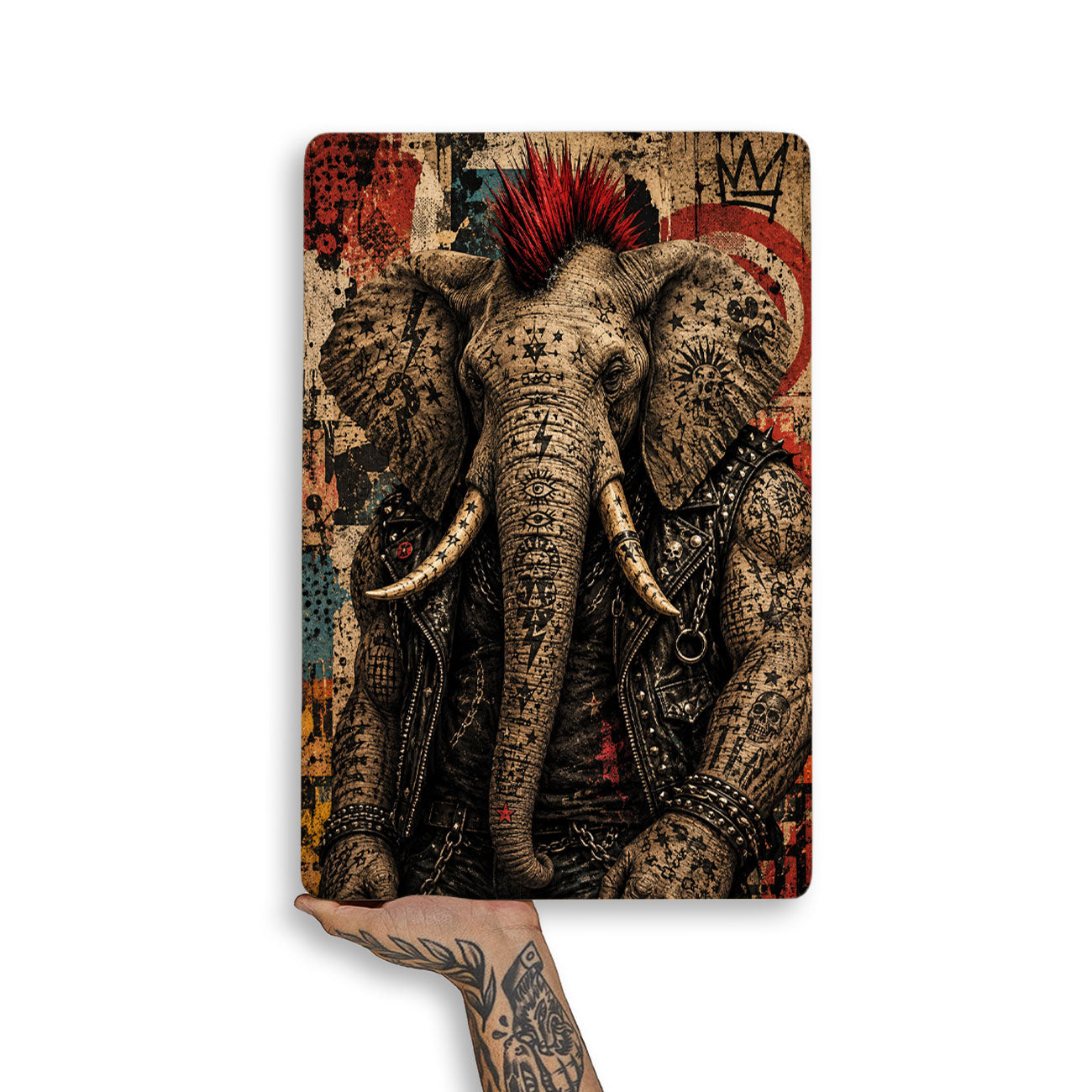 Quadro Decorativo - Elefante Punk
