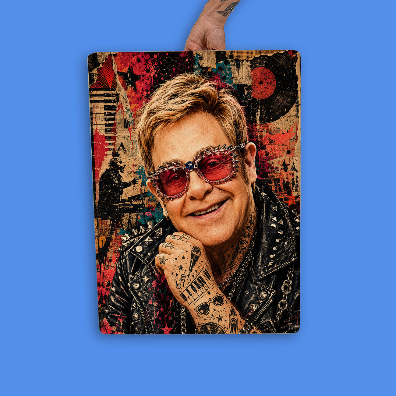 Quadro Decorativo - Elton John Punk