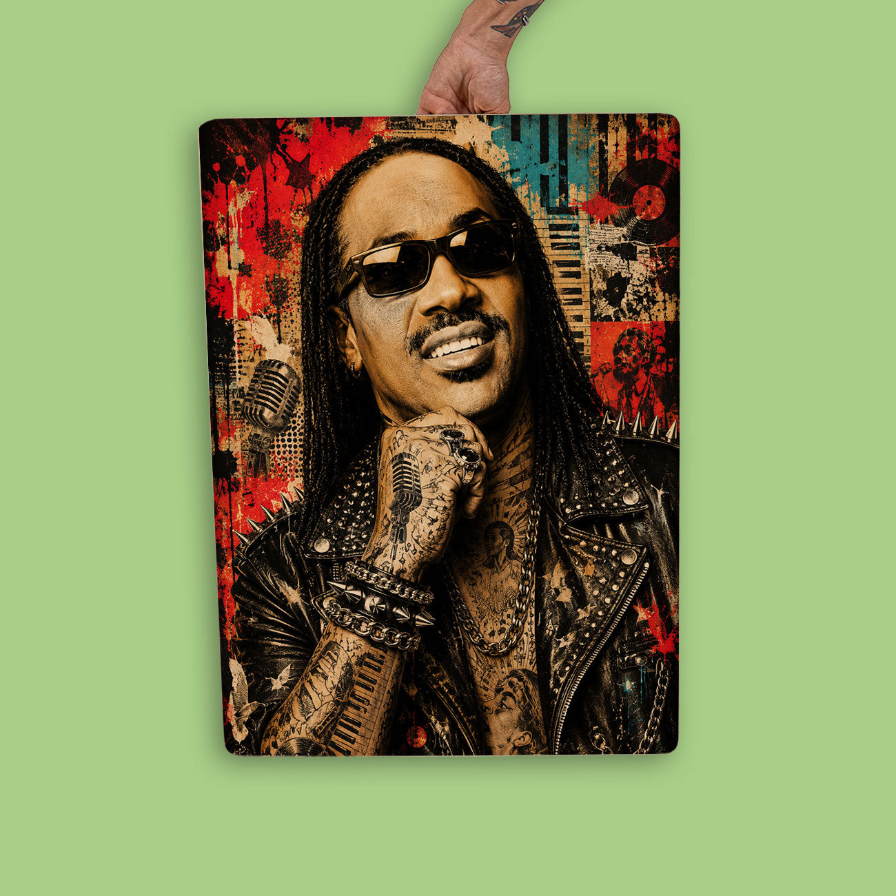 Quadro Decorativo - Stevie Wonder Punk