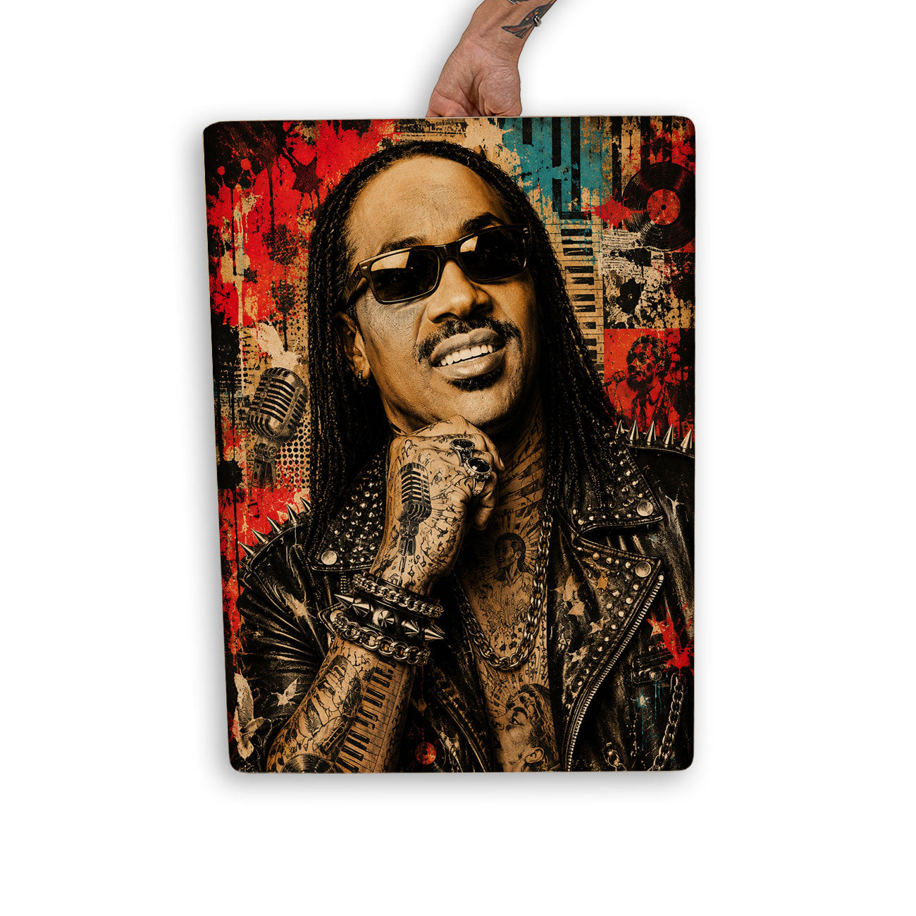 Quadro Decorativo - Stevie Wonder Punk