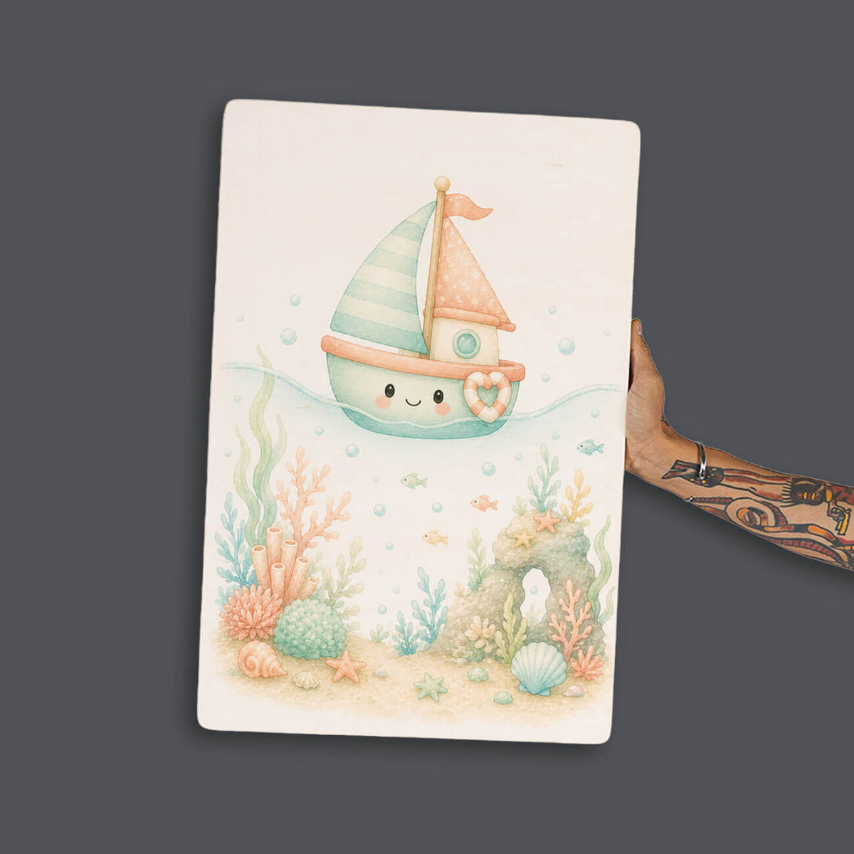 Quadro Decorativo  - Barquinho Infantil