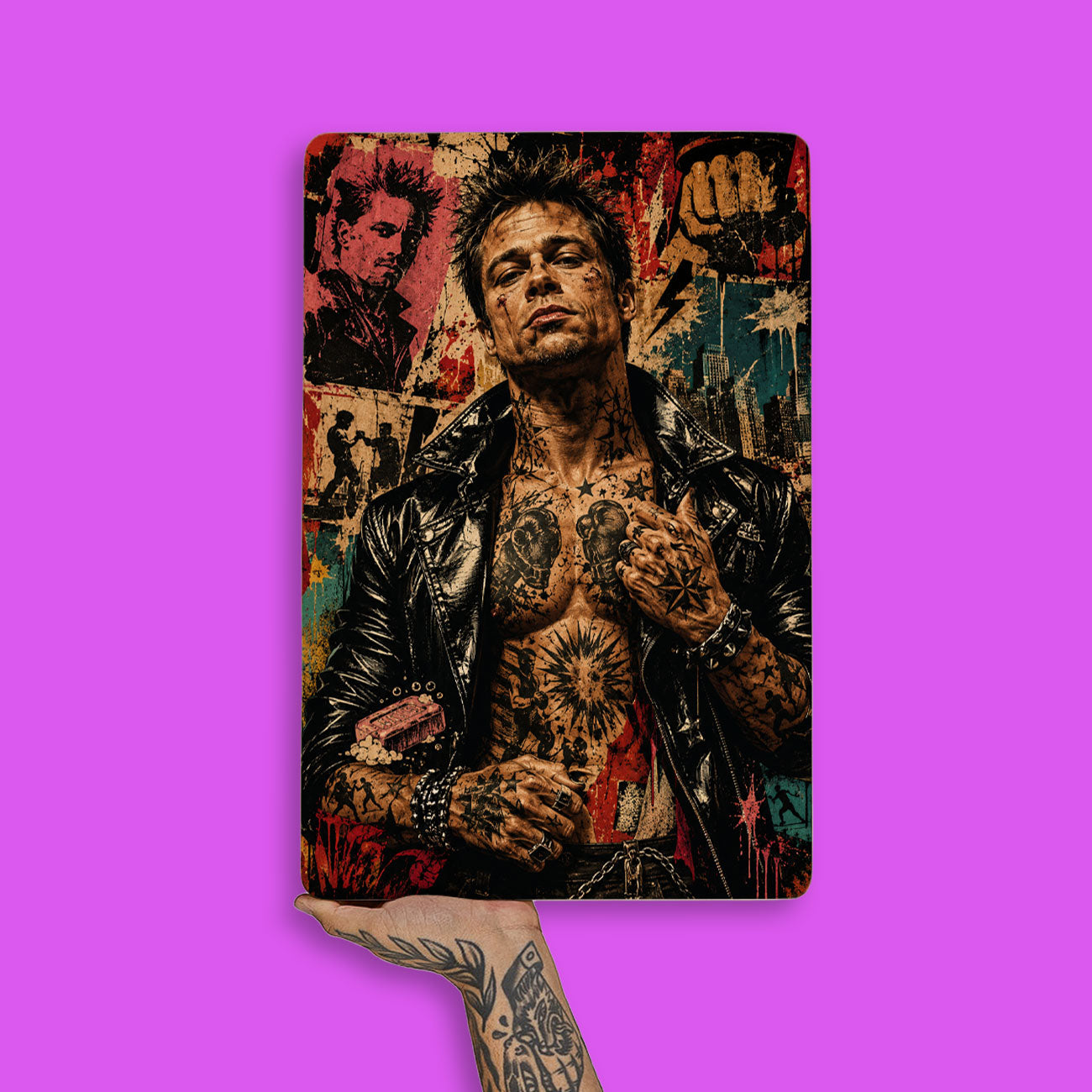 Quadro Decorativo - Tyler Durden - Clube da Luta Punk