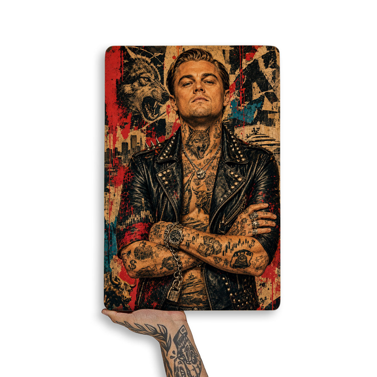 Quadro Decorativo - Lobo de Wall Street Punk