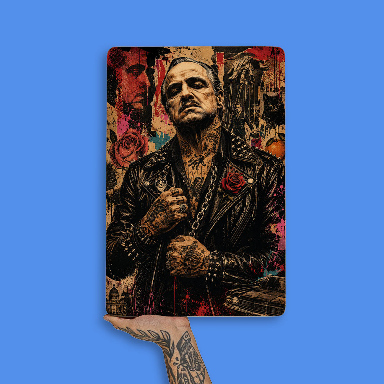 Quadro Decorativo - Don Corleone - Poderoso Chefão Punk