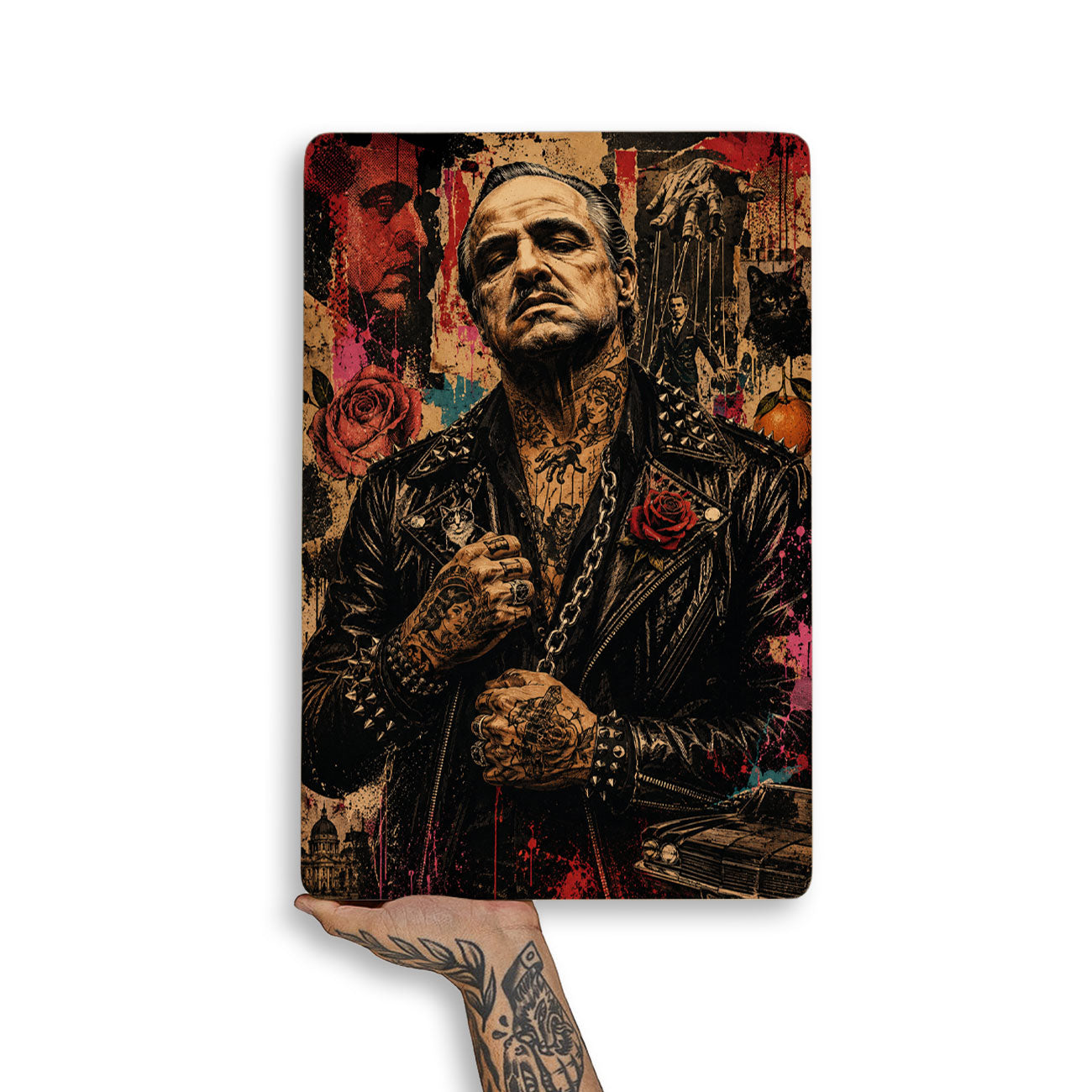 Quadro Decorativo - Don Corleone - Poderoso Chefão Punk