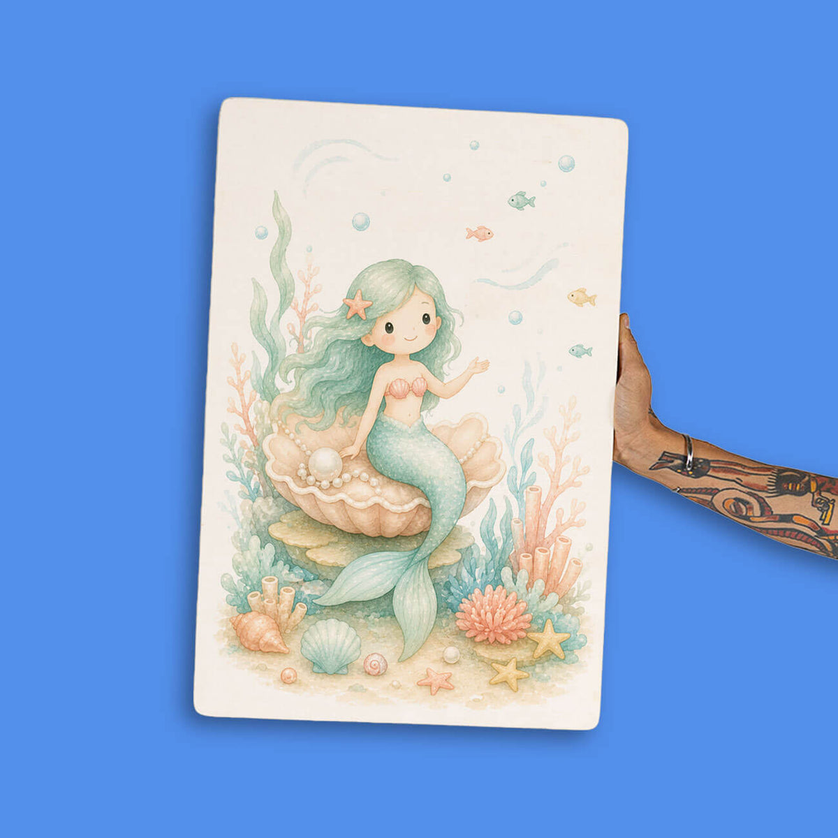 Quadro Decorativo  - Sereia Infantil