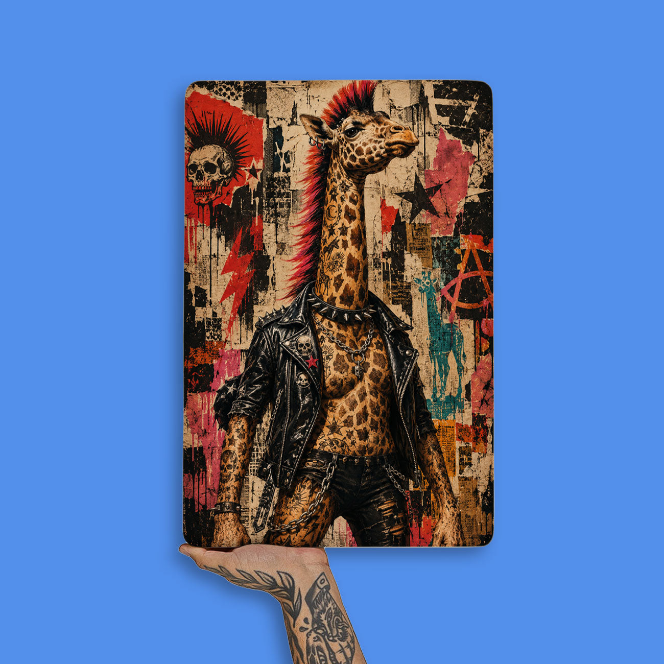Quadro Decorativo - Girafa Punk