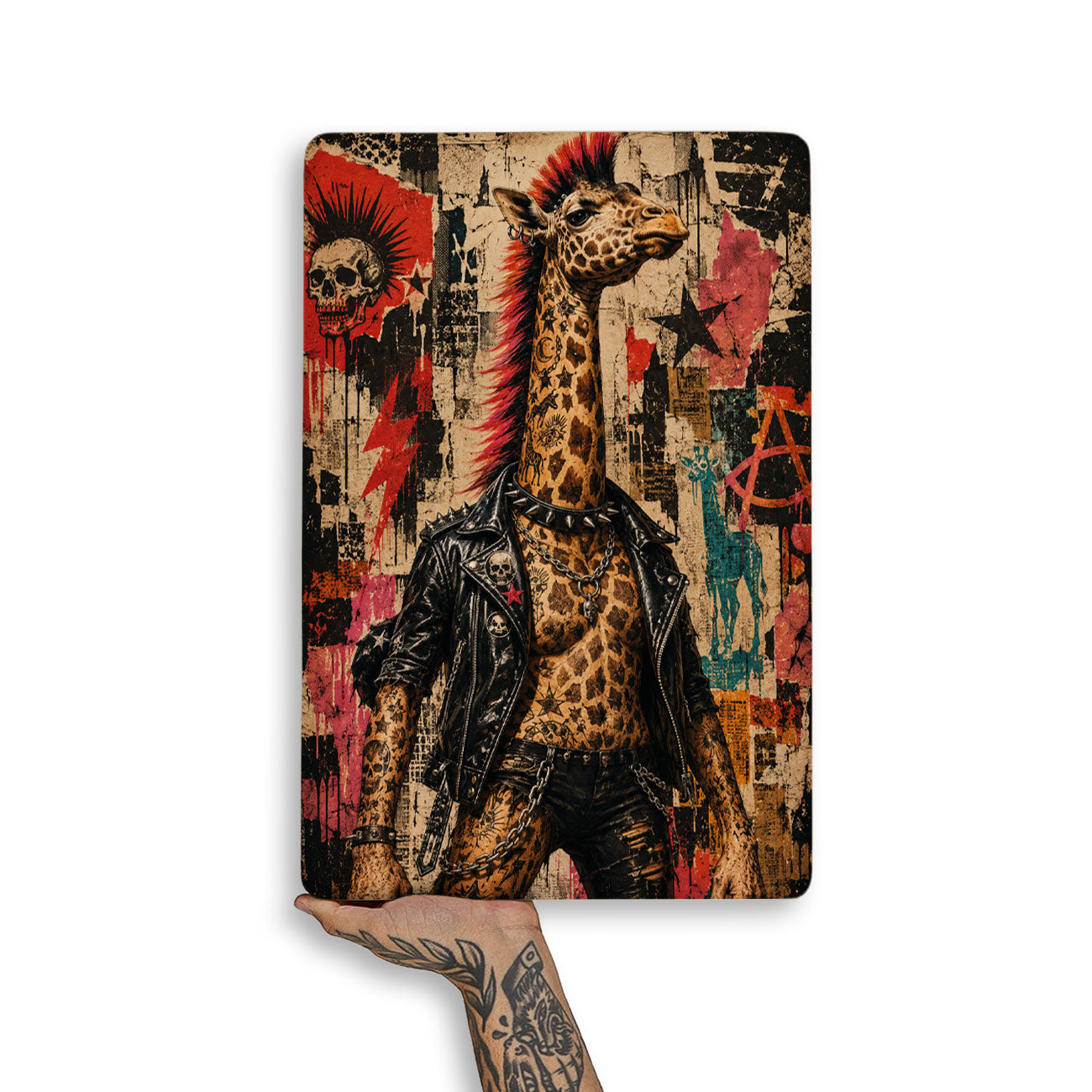 Quadro Decorativo - Girafa Punk