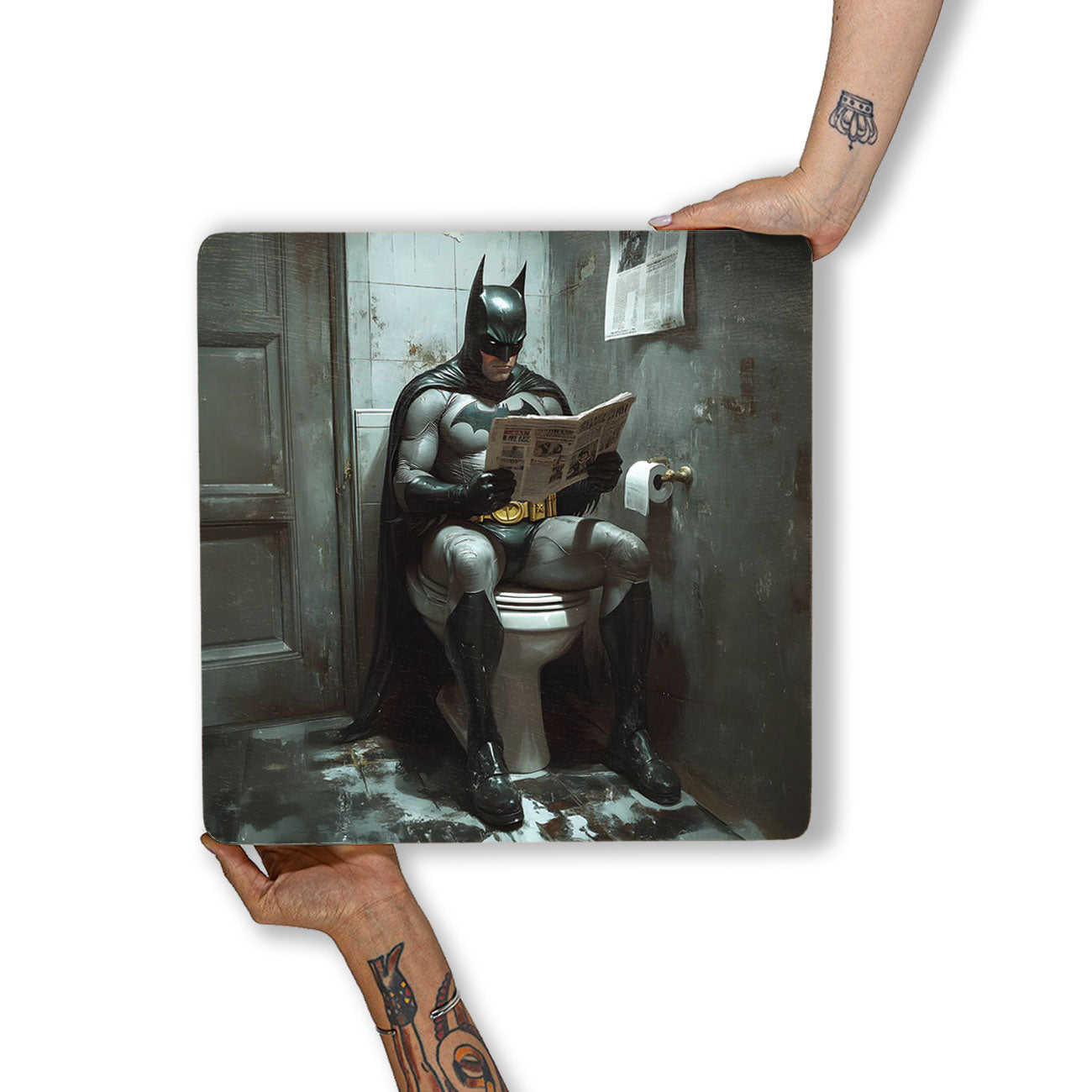 Quadro Decorativo  - Batman no Banheiro