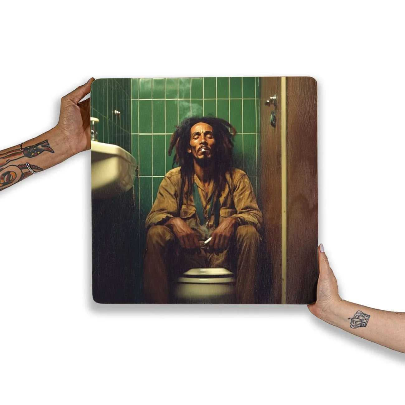 Quadro Decorativo  -Bob Marley no banheiro