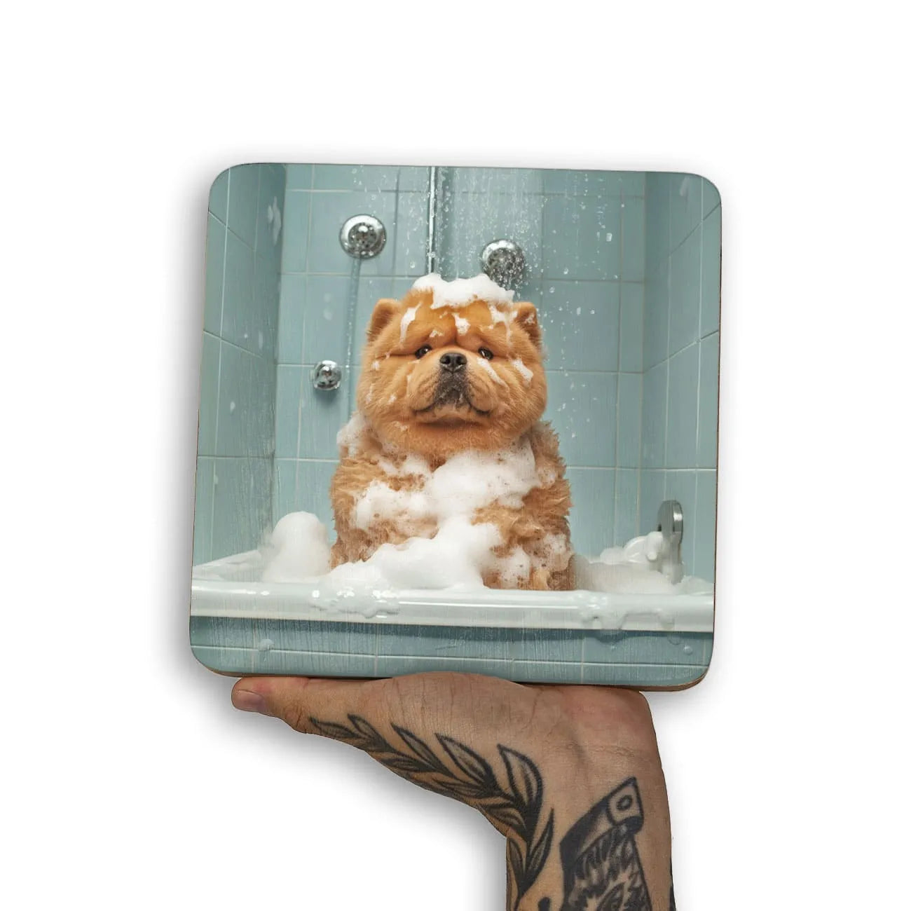 Quadro Decorativo  - Chow Chow na banheira