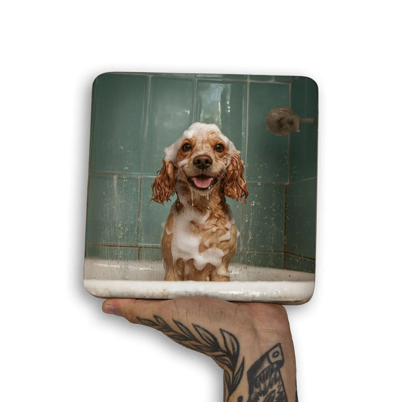 Quadro Decorativo  - Cocker no banho