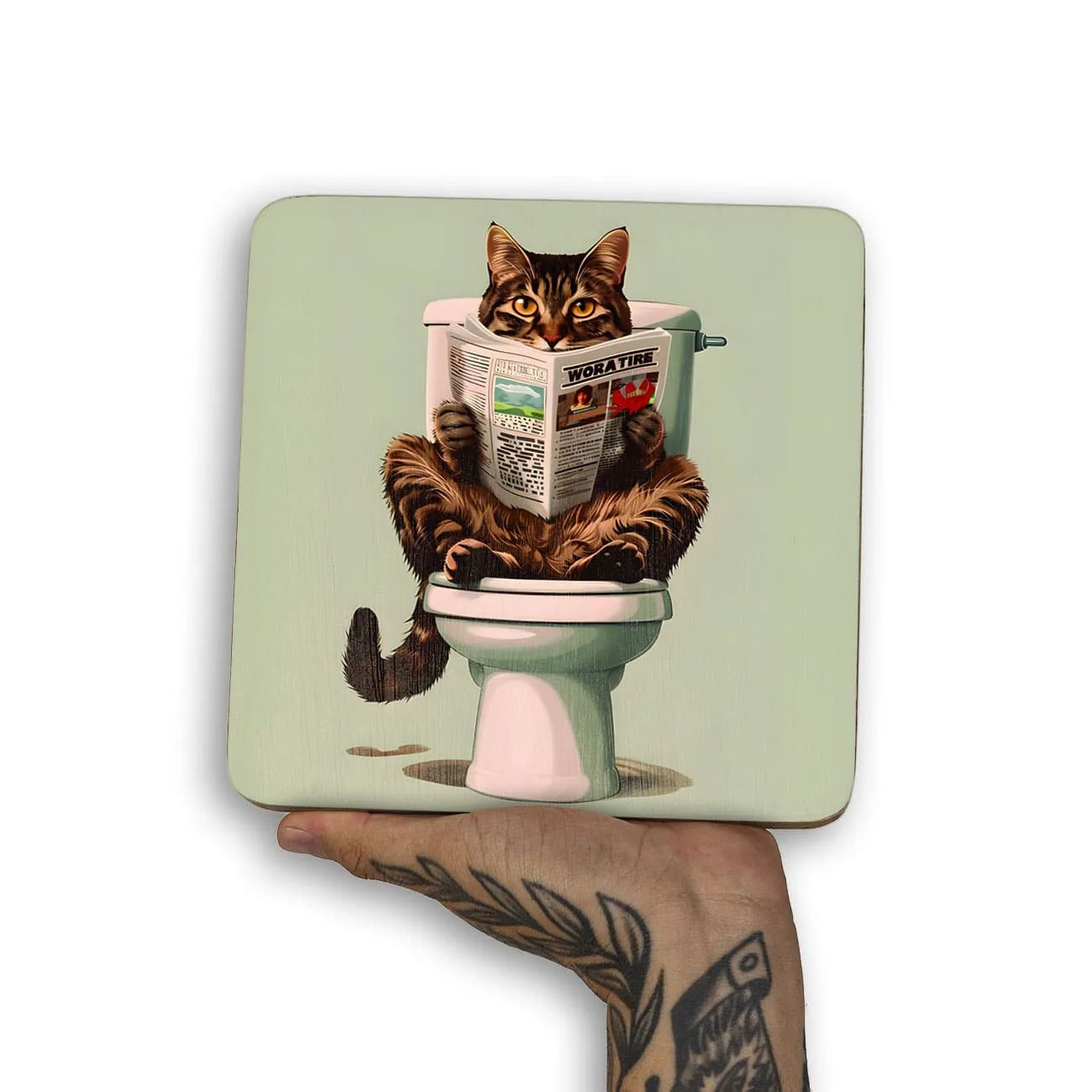 Quadro Decorativo  - Gato no vaso