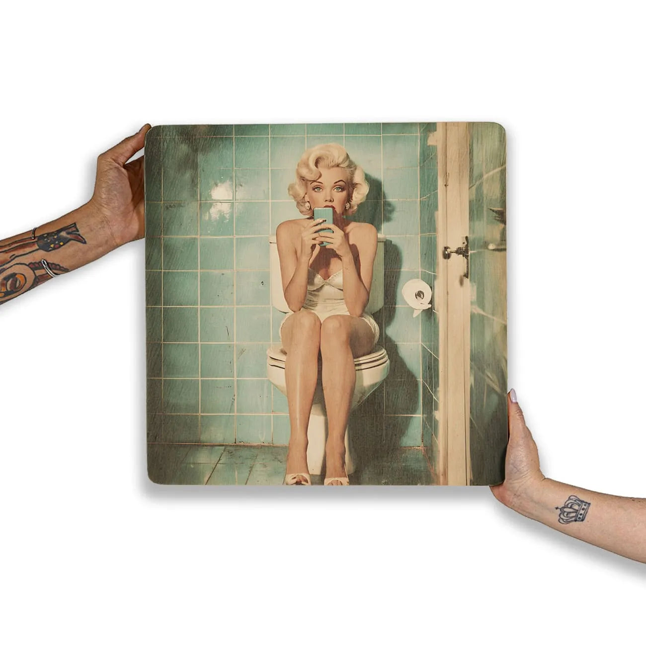 Quadro Decorativo  - Marilyn Monroe no Banheiro
