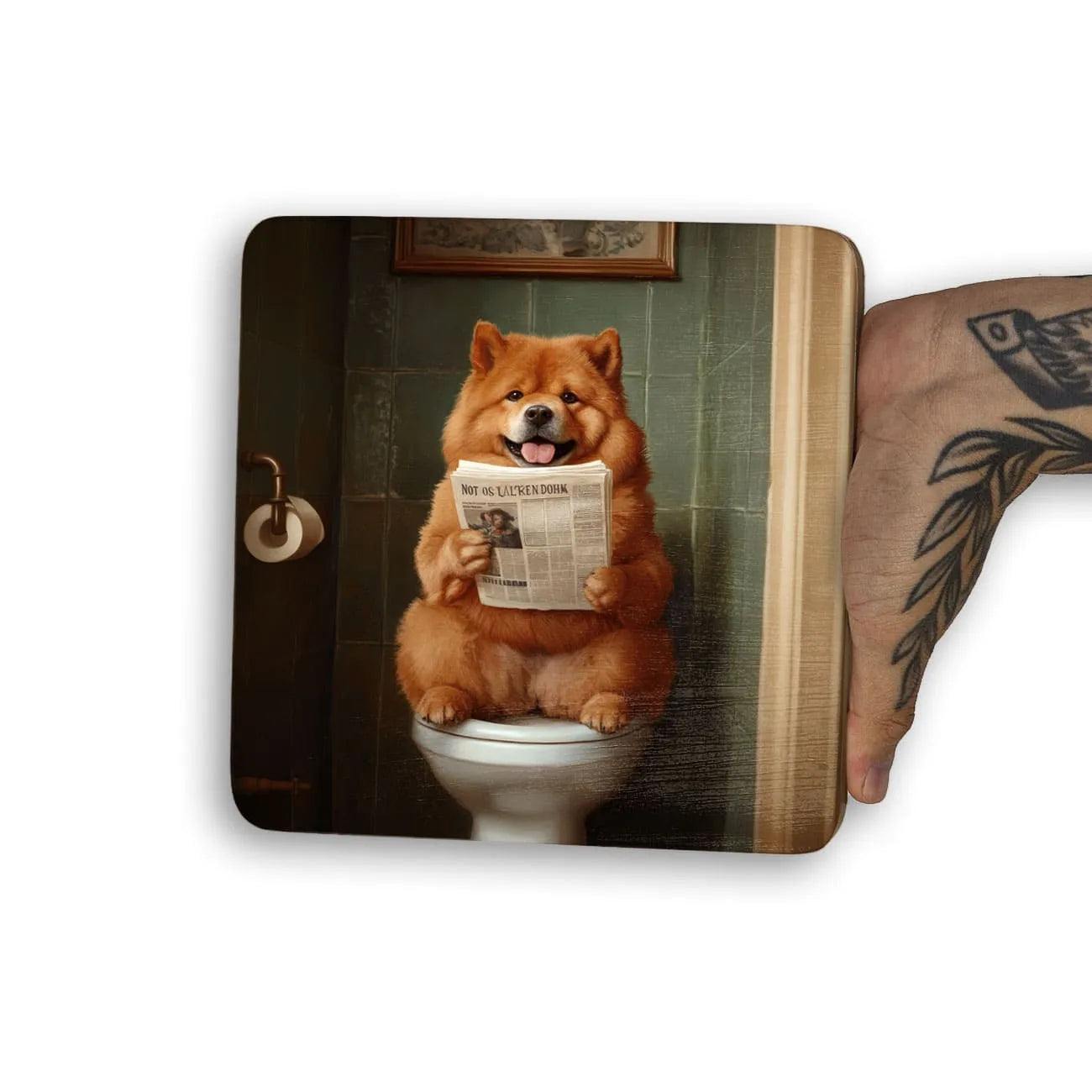 Quadro Decorativo  - Chow Chow Banheiro