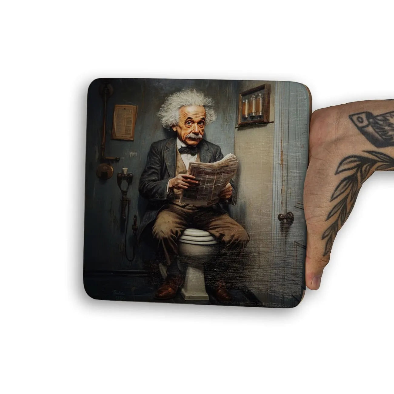 Quadro Decorativo  - Albert Einstein no Banheiro