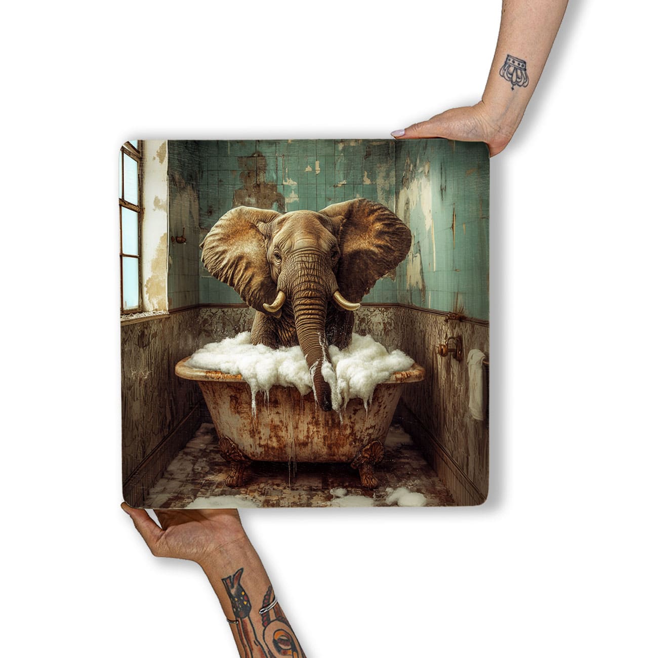 Quadro Decorativo  - Elefante na banheira