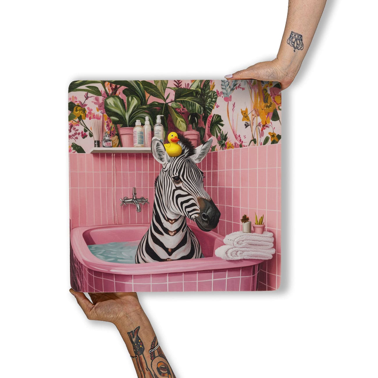 Quadro Decorativo  - Zebra na banheira